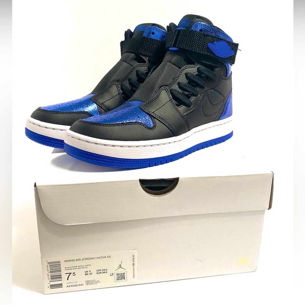 NIB WMNS JORDAN 1 NOVA XX 'BLACK GAME ROYAL'
Size 7.5